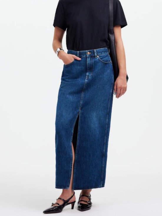 Madewell Dresses & Skirts - Madewell Denim Front Slit Midi Skirt in Kincord Wash - 28